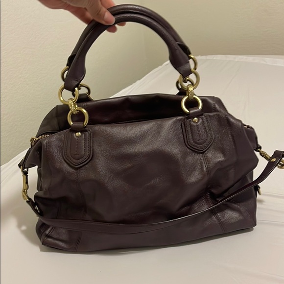 Coach Brown Leather Satchel with Gold Hardware - Picture 5 of 7